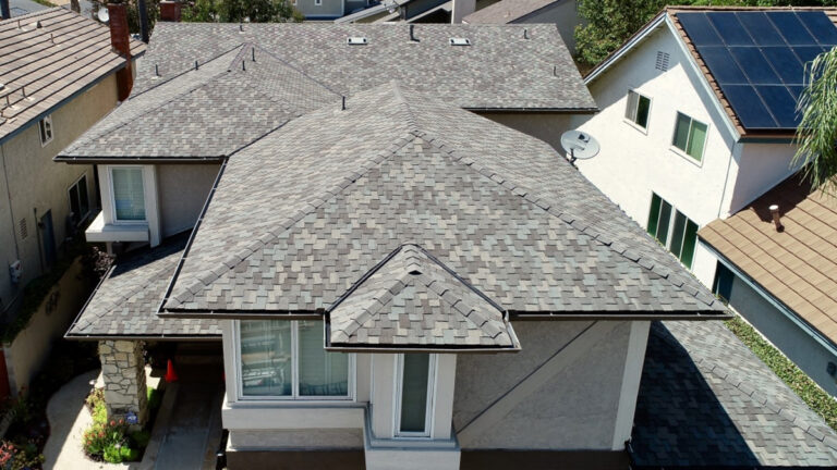 Luxury shingle on residential roof in Orange County