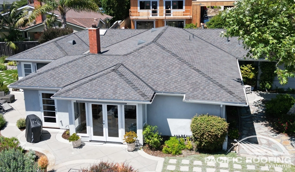 completed residential roof replacement on a Southern California home
