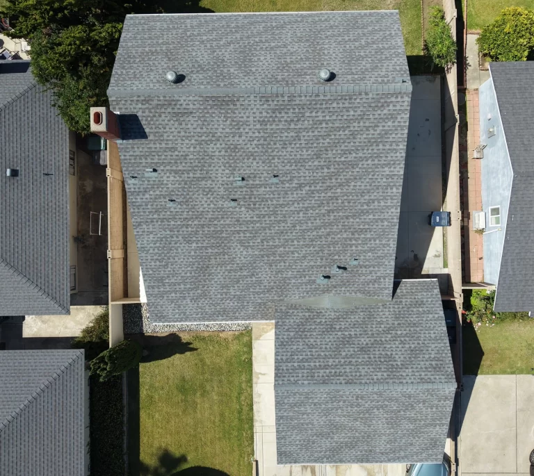 This Fountain Valley roofing replacement features GAF HDZ-RS shingles.